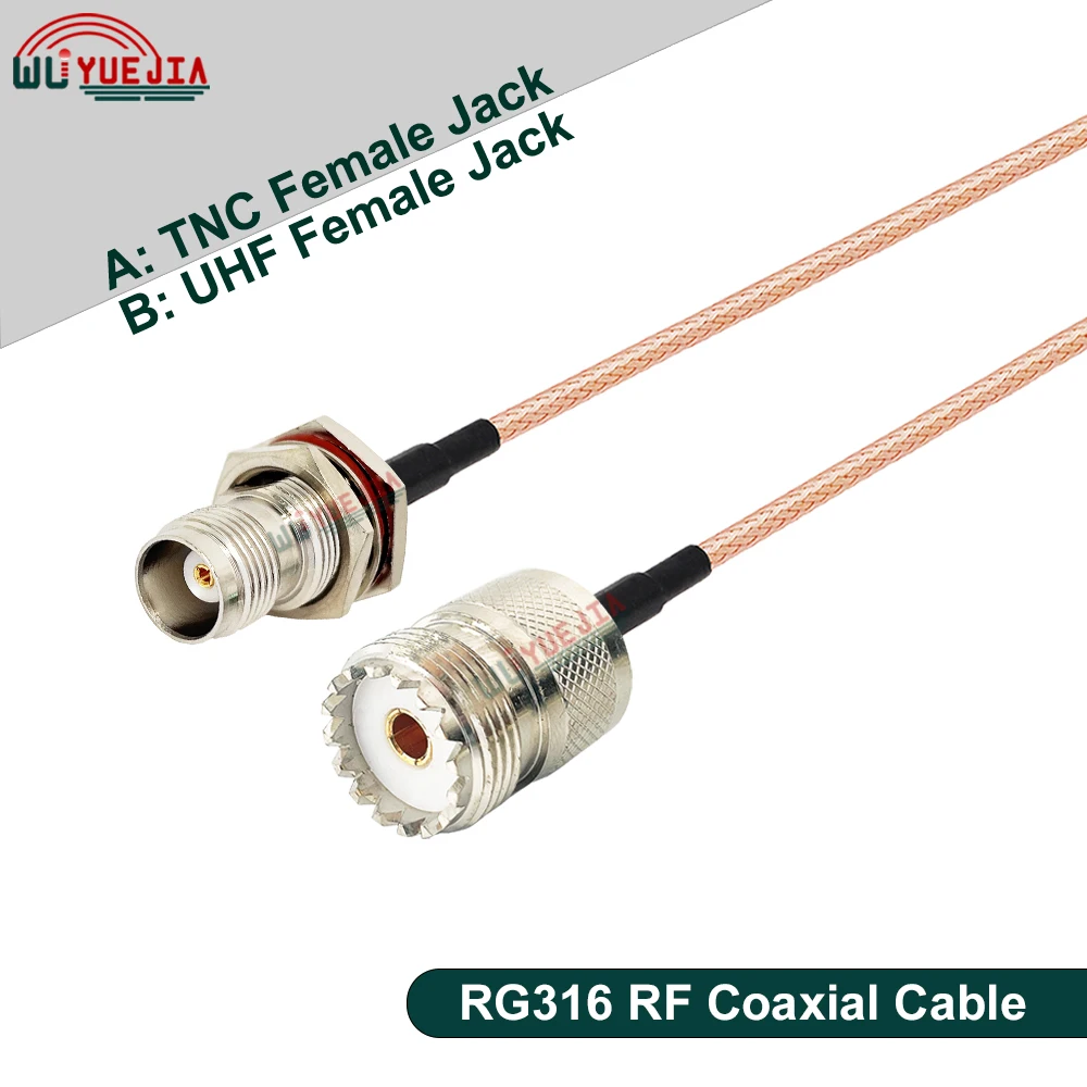 L12 TNC to UHF Connector RG-316 Cable SO239 PL259 UHF Male Plug Female Jack to TNC Male TNC Female Bulkhead 50-1.5 RF Coax Cable