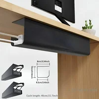 ♥ Bandeja para Cables Debajo del Escritorio - Organizador de Cables Metálico Resistente para Regletas y Cables de Computadora | 〔YY33〕