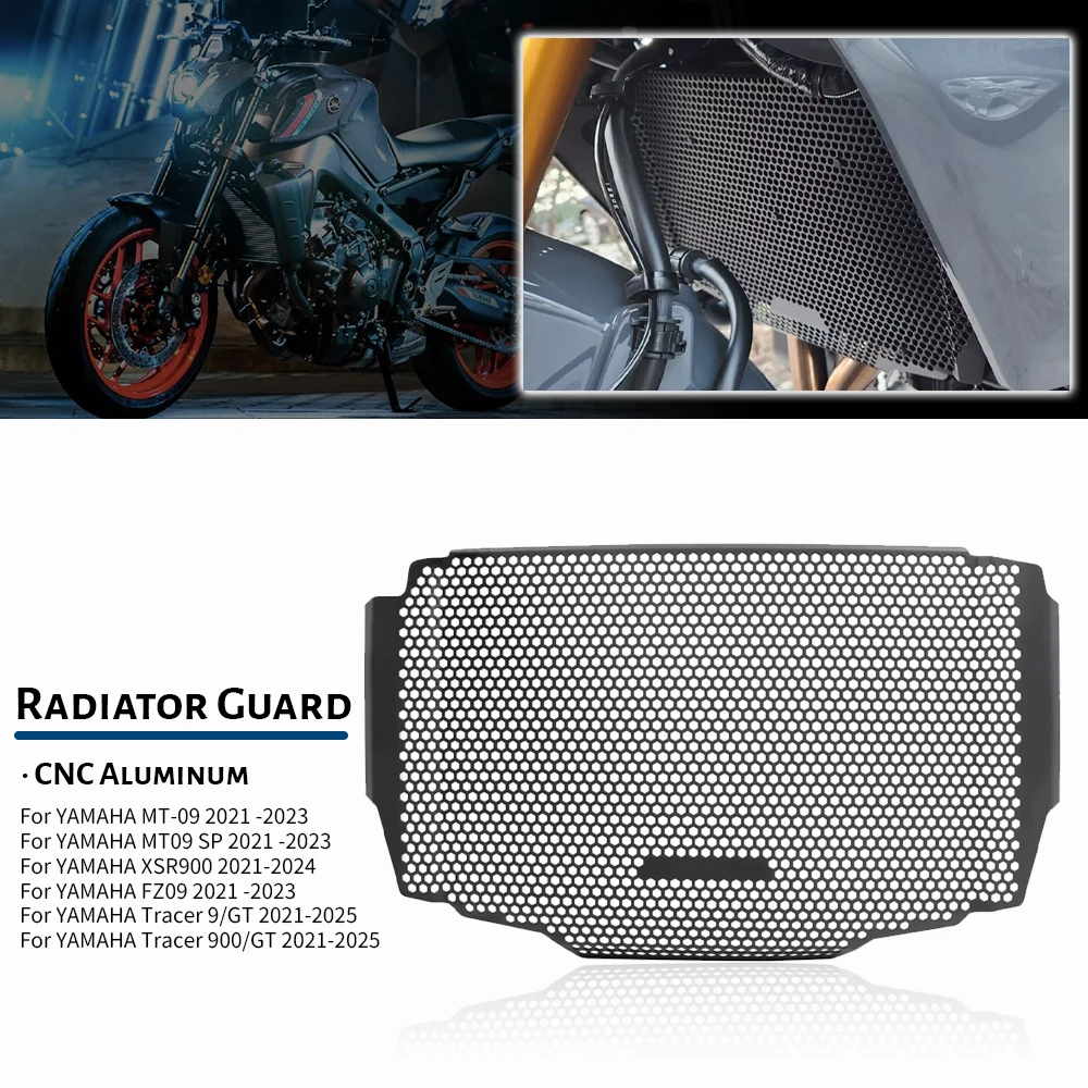 Motorcycle Radiator Guard Protector Grill Cover Grille Protection For Yamaha MT09 MT-09 SP FZ09 FZ-09 2021 2022 2023 XSR900