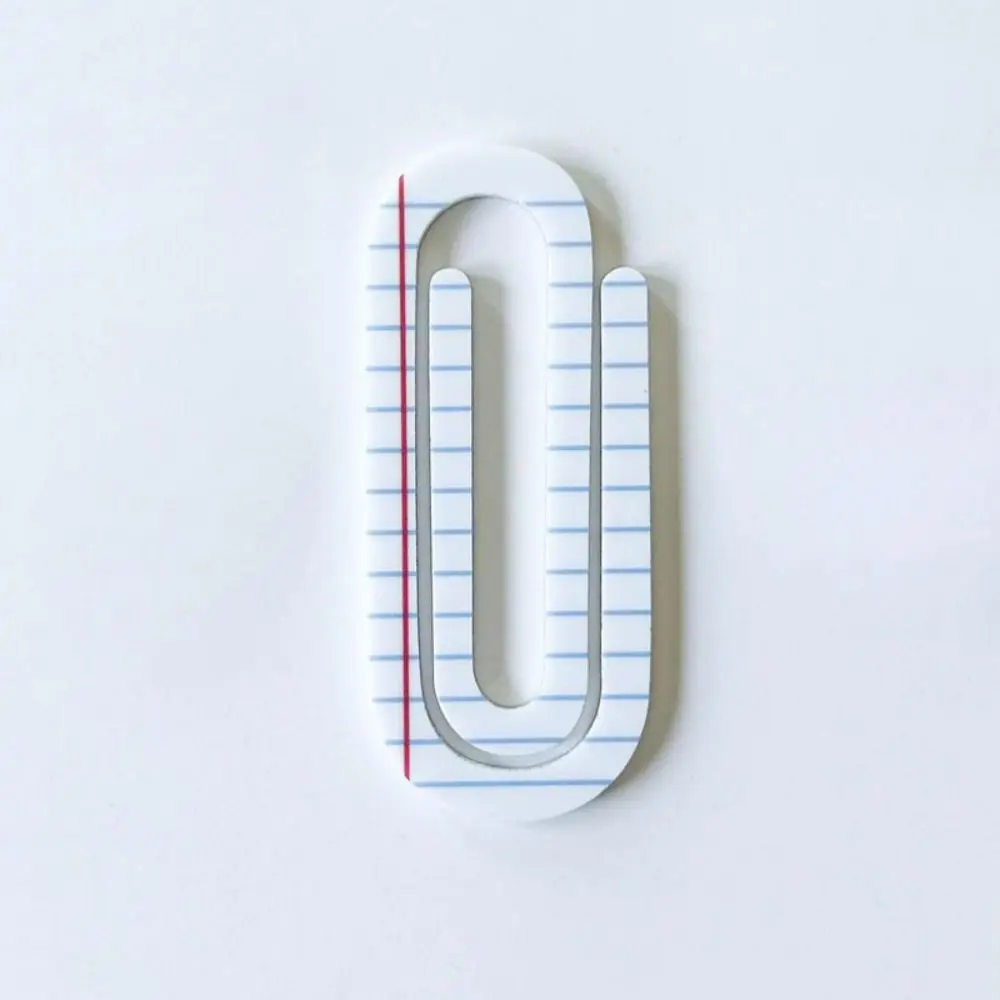 3Pcs/set Creative Paperclip Bookmark Acrylic Reading Mark Notebooks Paper Clips Lightweight DIY Paper Clips Crafts Decors