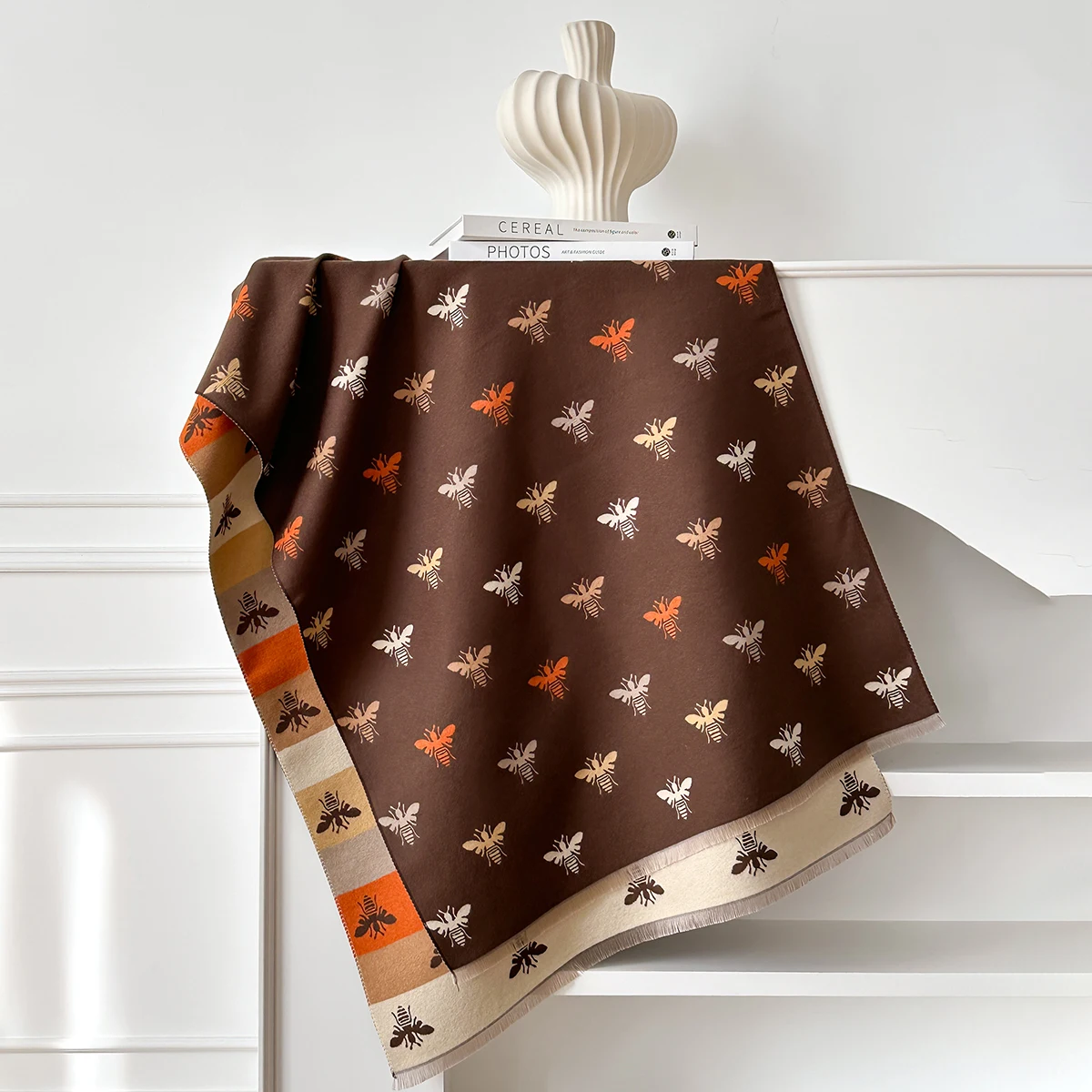 Neue Luxus Herbst und Winter Kaschmir Druck Schal Frauen Warme Pashmina Poncho Schals Mode Schal Dicken Foulard Bufanda – Detail 16