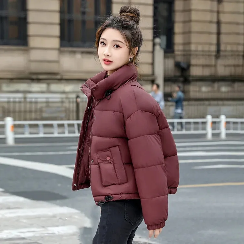 Autumn Winter Female Short Down Cotton Overcoat 2024 Women Stand Collar Winter Coat Korean Lady Fashion Thickening Parkas Jacket