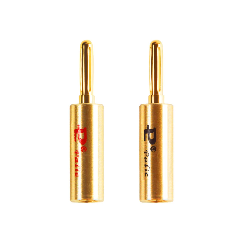 Fever Grade Pure Copper Plated Banana Plug HiFi Audio Amplifier Head Speaker Cable Connector Solderless