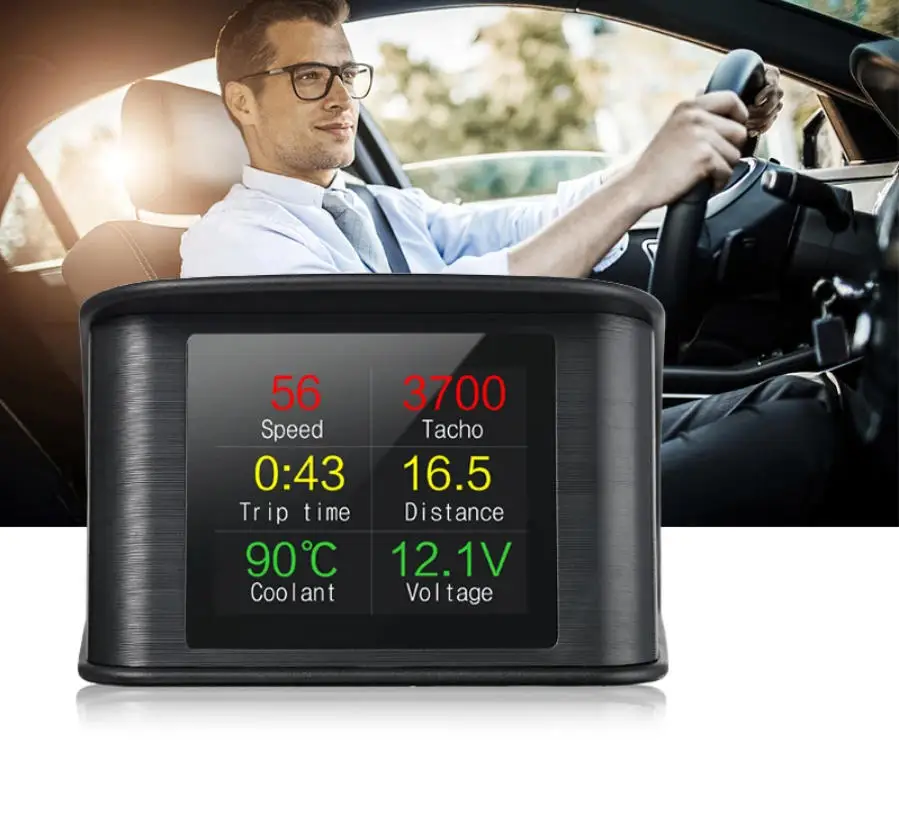 Car Hud OBDII 2 Computer Windscreen Projector Head Up Display For Toyota Highlander Kluger Vios Yaris Prius Corolla