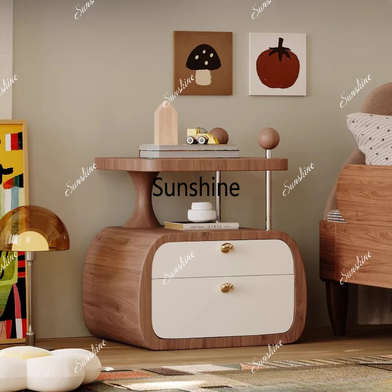 

Bedroom, children's room, vintage cream style storage, chest of drawers, bedside table