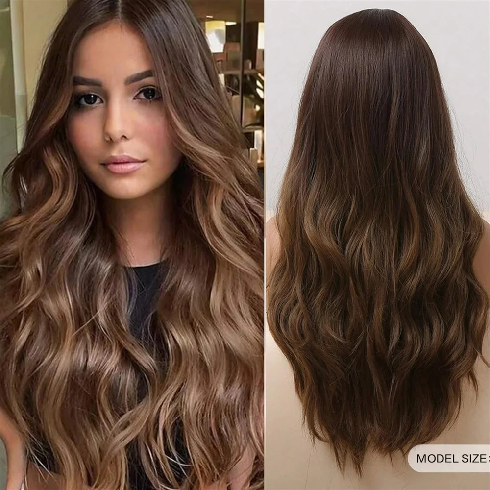 

Soft Highlight Brown Wave 24inch 180Density Preplucked 5x5 Silk Base Jewish Human Hair Wig With Baby Hair HD Lace European Hair