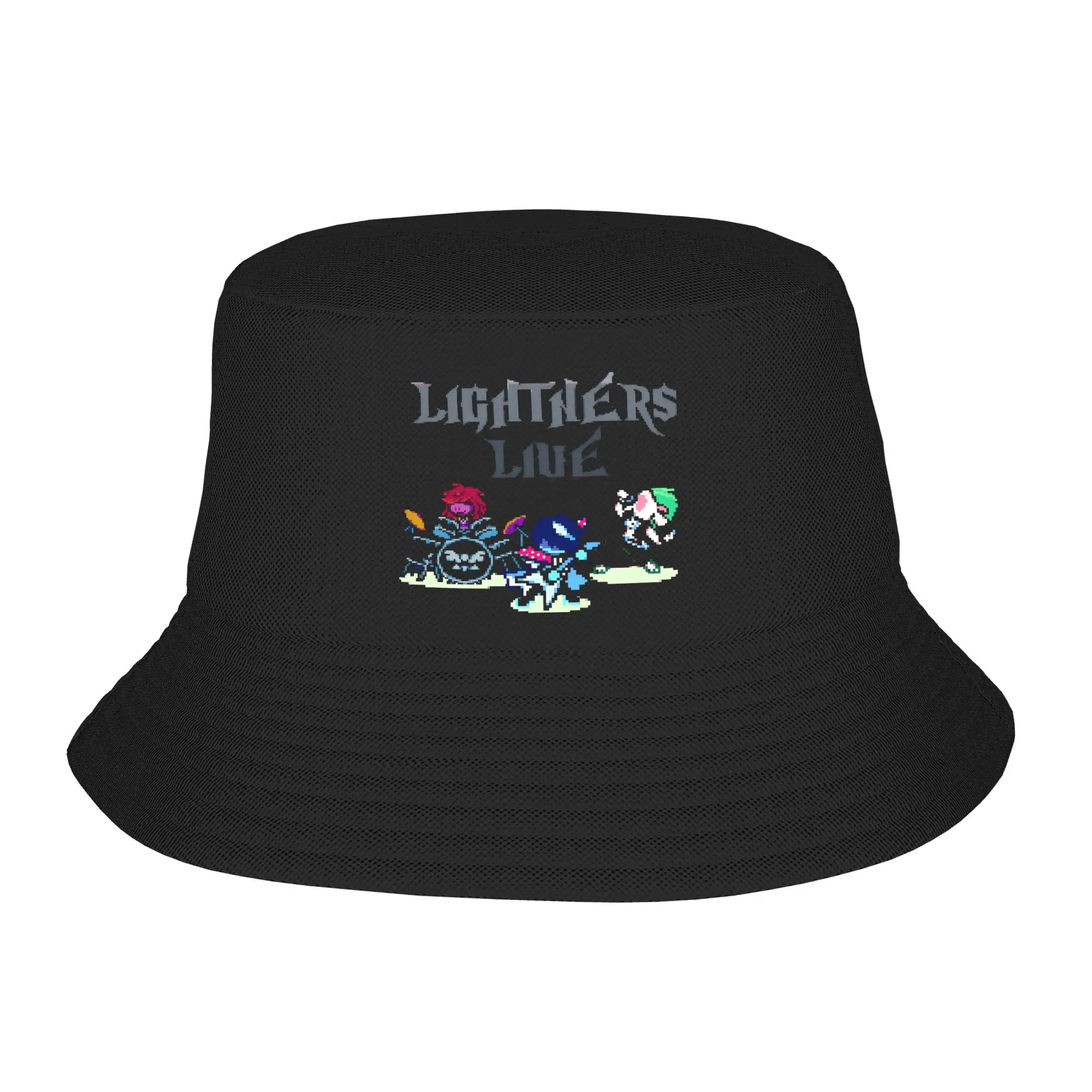 Hip Hop Lightners Live Deltarune  Bucket Hat Woman Lightweight  Fishing Hat Summer Beach Vacation Getaway Headwear Bob Hat