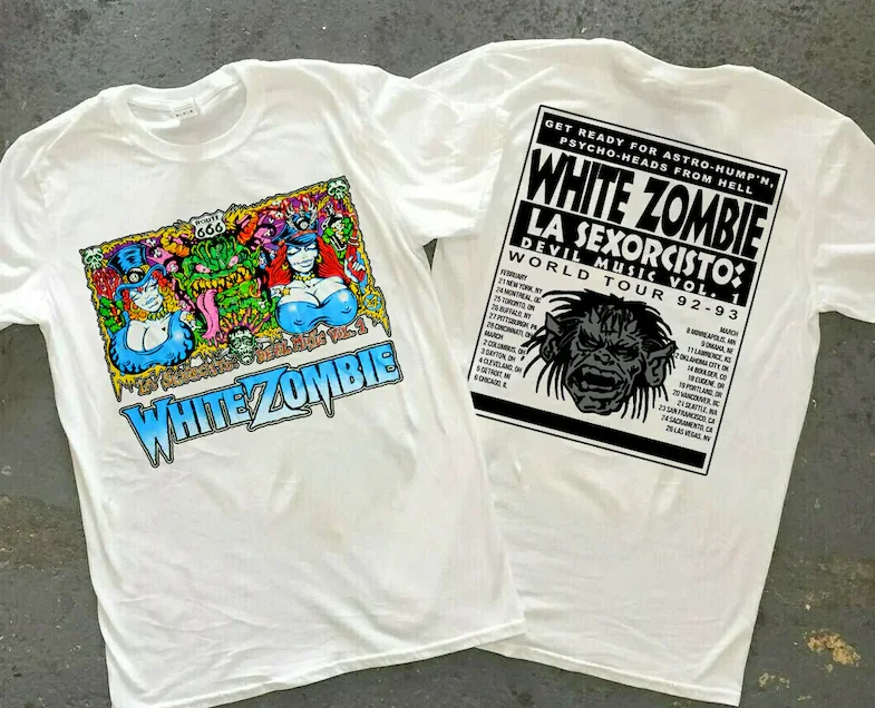 White Zombie La Sexorcisto Devil Music Tour '92-93 T-Shirt For All Fans S-3XL