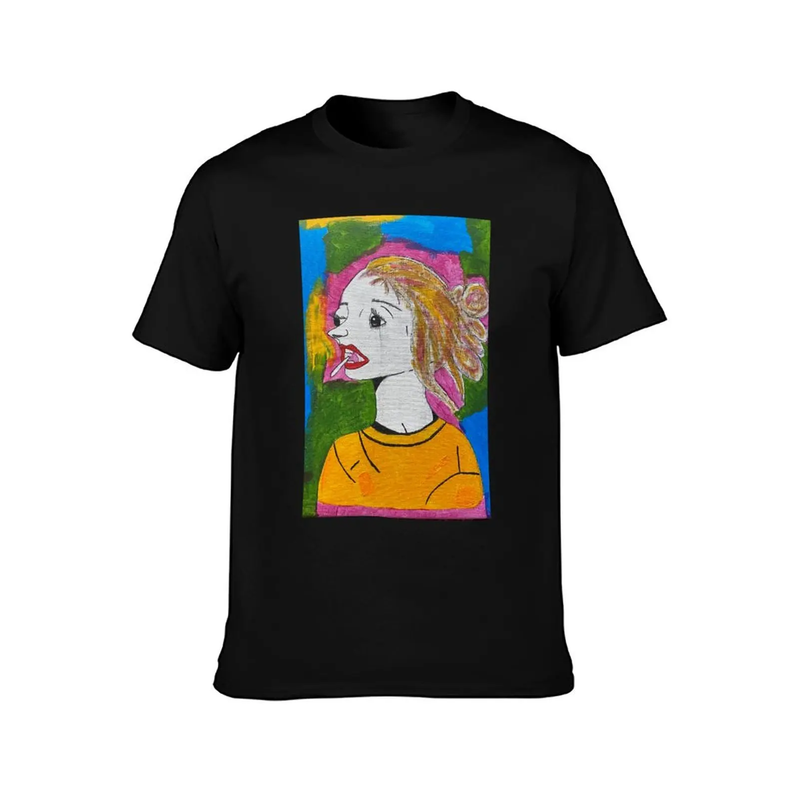 bubblegum pop! T-Shirt Summer Casual Cotton Tee Oversized Streetwear Tops Vintage Graphic Print Loose Fit Short Sleeve