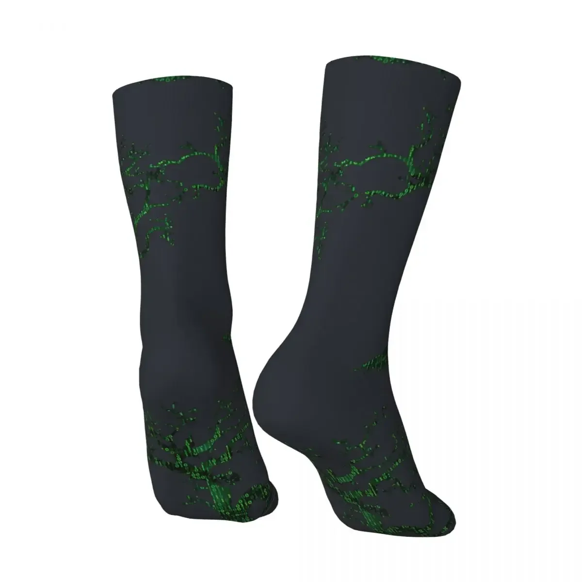 Binary Tree Cyber Security - Hacker Men's Socks Vintage Harajuku The Matrix Street Style Novelty Casual Crew Sock