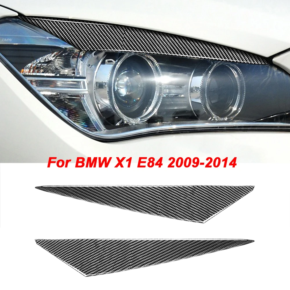 

For BMW X1 E84 2009-2014 Carbon Fiber Headlight Eyebrows Eye Lids Headlamp Cover Refit Protection Sticker Car Accessories