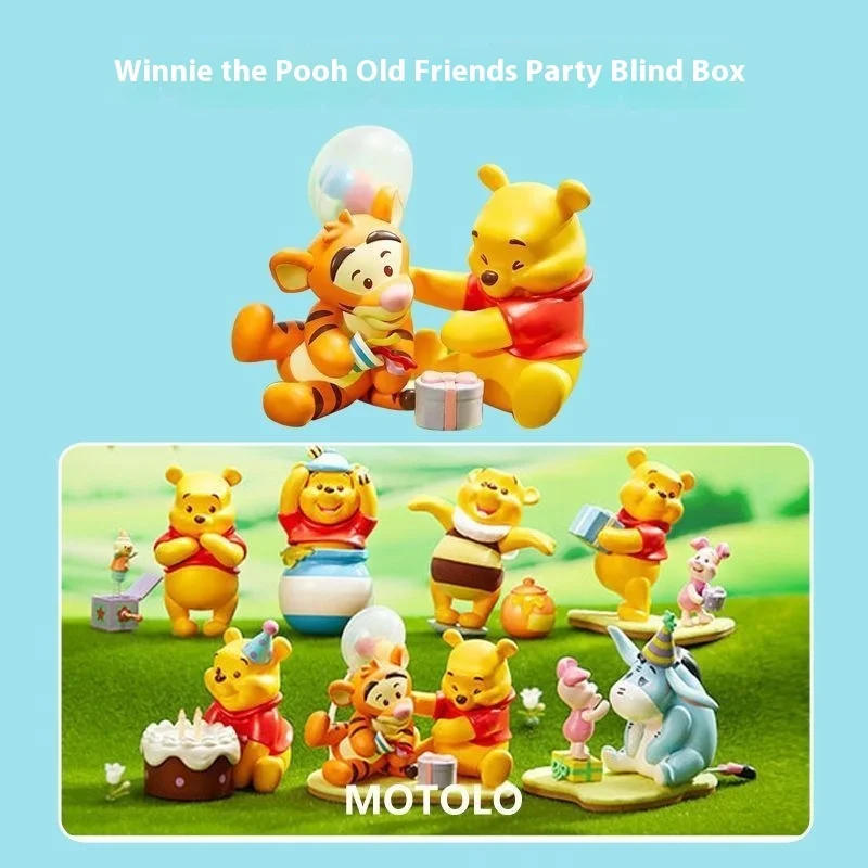 

Miniso Winnie The Pooh Old Friends Party Theme Series Random Blind Box Office Dolls Cute Decor Children'S Gifts