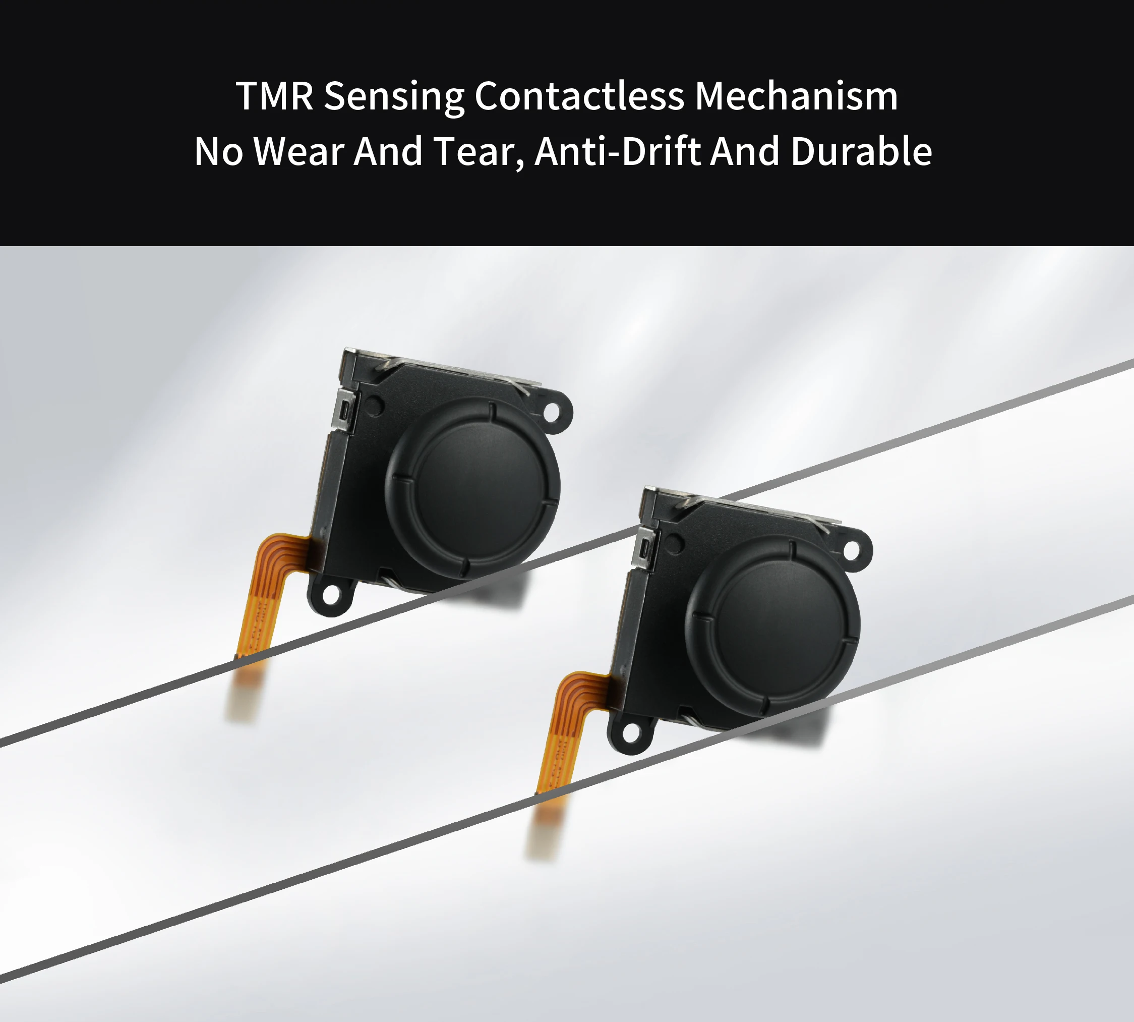 عصا التحكم GuliKit TMR Sensing NS40T لـ Joy-Con، استبدال ملحقات الألعاب مع أغطية عصا لجهاز Nintendo Switch، NS OLED / Lite