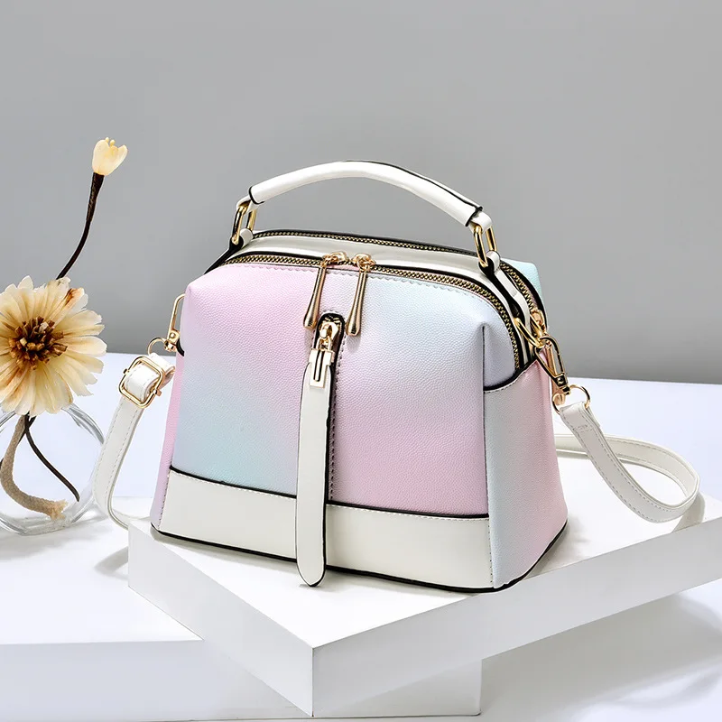 

Spring and summer ins texture multi-color small bag for women 2022 new fashion texture small crowd one shoulder messenger bag