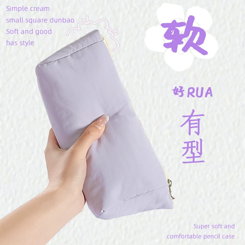 Double Butterfly Pencil Case with Star Window, Large Capacity Cute Pen Bag - Badge Display Pouch, Anti-dirty Ins Style Stationer