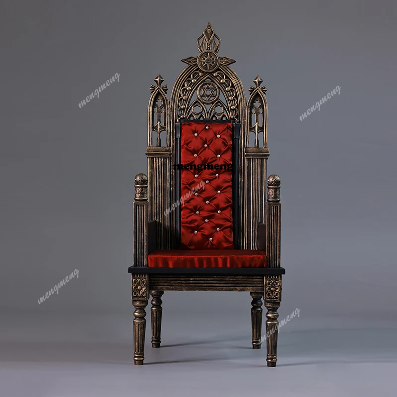 Resin Chair BJD Furniture 1/6 Doll Use Gothic Style Exquisite European Pattern Charm Elegant Atmosphere Dolls Armchair