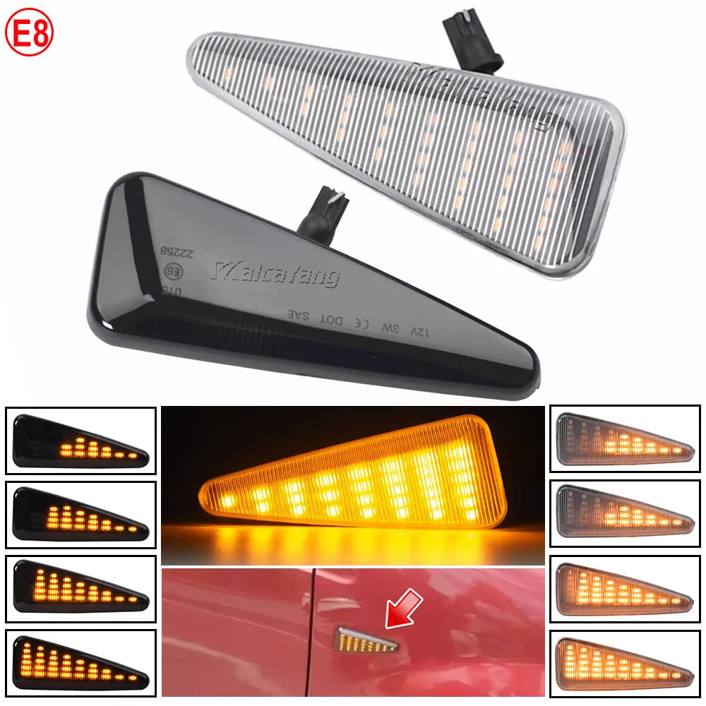 2PCS Dynamische LED Seite Marker Licht Blinker Blinker Lampe für Dacia Logan Sandero ICH Renault Stepway Thalia 2008-2011