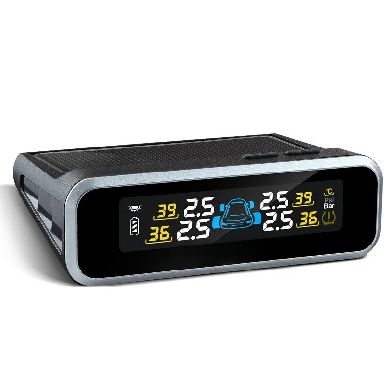 

Built-in tire pressure monitoring color screen, solar wireless car TPMS color display tire pressure detection E3