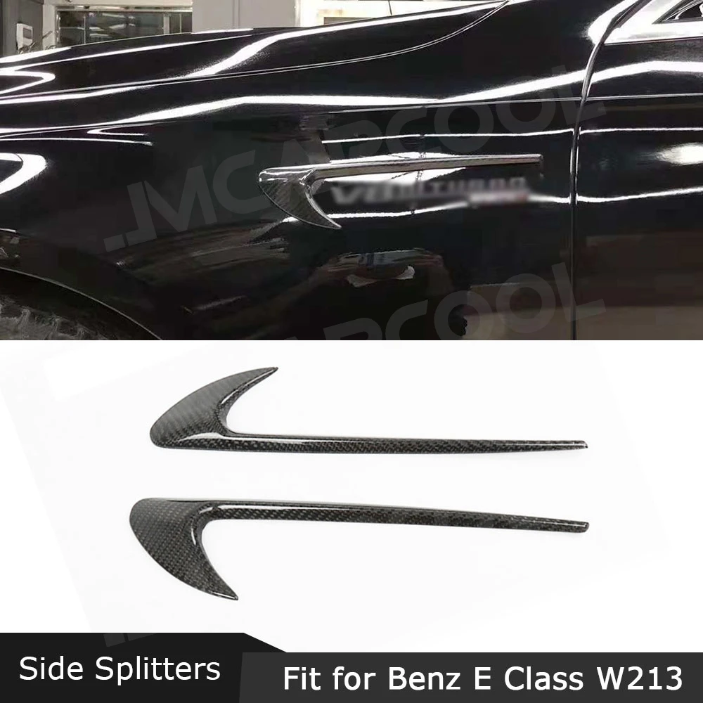 

Накладки на передние боковые крылья из углеродного волокна для Mercedes Benz E Class W213 E63 E200 E300 AMG E63 S 2017-2019, наклейки с эмблемой и значком