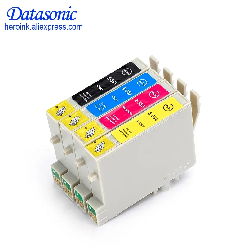 4 Color T0551 T0552 T0553 T0554 Ink cartridge T551 For Epson Stylus Photo Inkjet Cartridges RX420 RX425 RX520 R240 R245 Printer