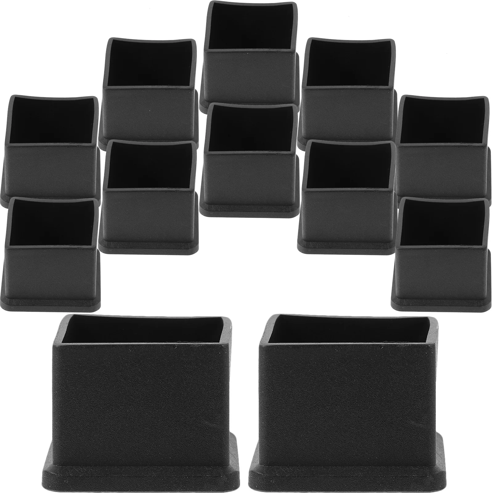 12 قطعة أغطية أرجل الكرسي المربعة واقيات الأرضية للأثاث من الخشب الصلب آمنة سهلة التركيب بدون خدش طاولة السرير مكتب الدراسة