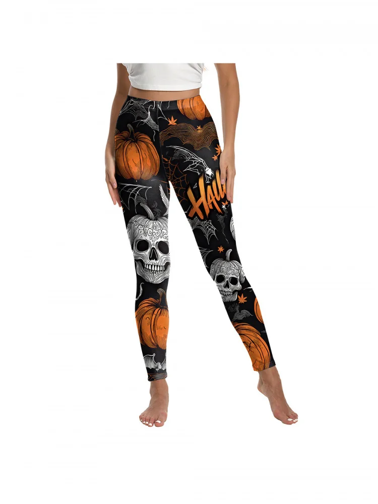 

Хэллоуин новые женские штаны для йоги голова черепа цифровой принт косплей спортивные узкие брюки с подтяжкой ягодиц длинные брюки с эластичной резинкой на талии