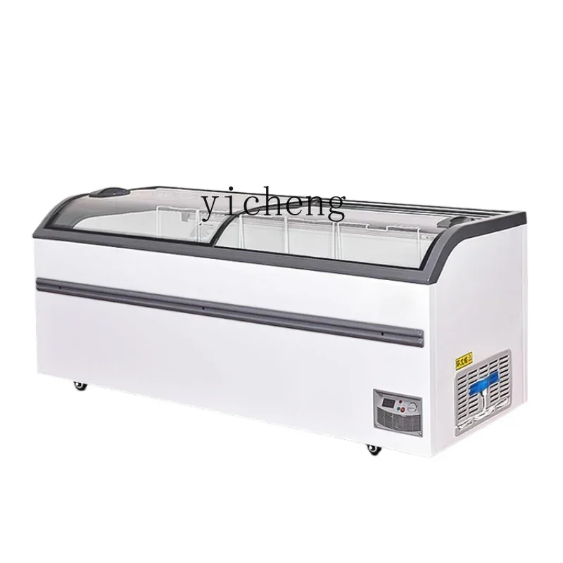 New arrive Display Frozen Ice Cream Commercial Horizontal Ice Cream Instant Frozen Dumpling Large Capacity Refrigerator