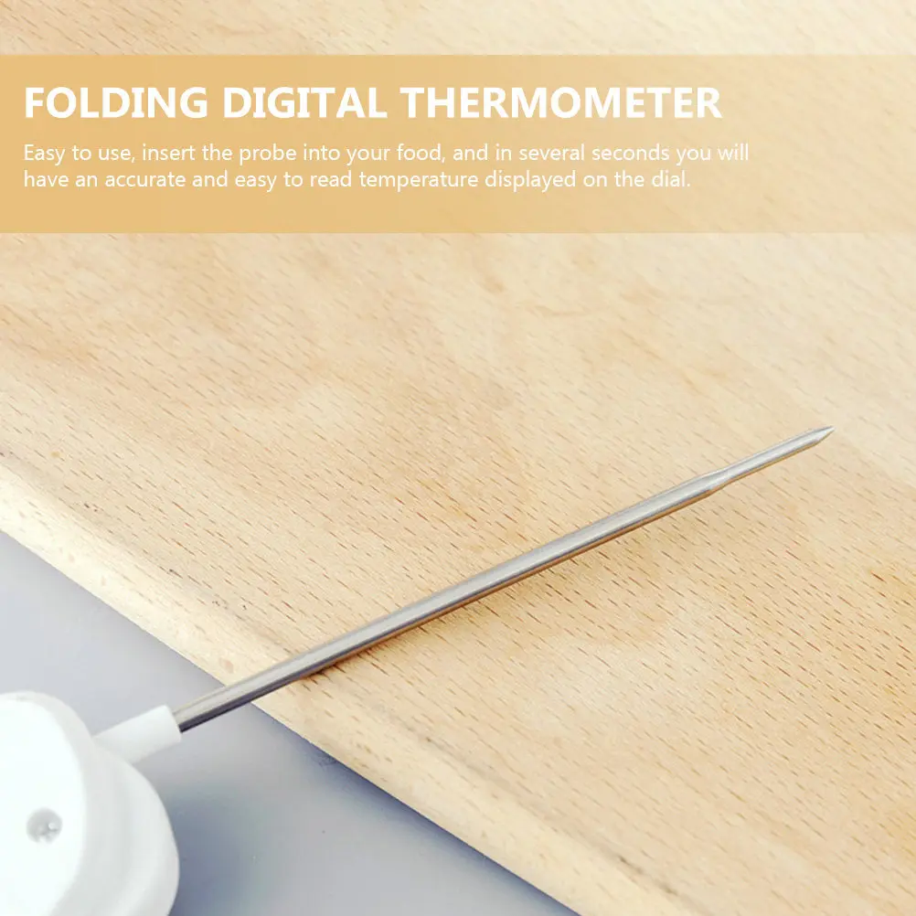 Folding Digital Kitchen Thermometer Bbq Meat Thermometer Food Temperature Measurer for Grilling Baking Cooking Camping Outdoor - view 4