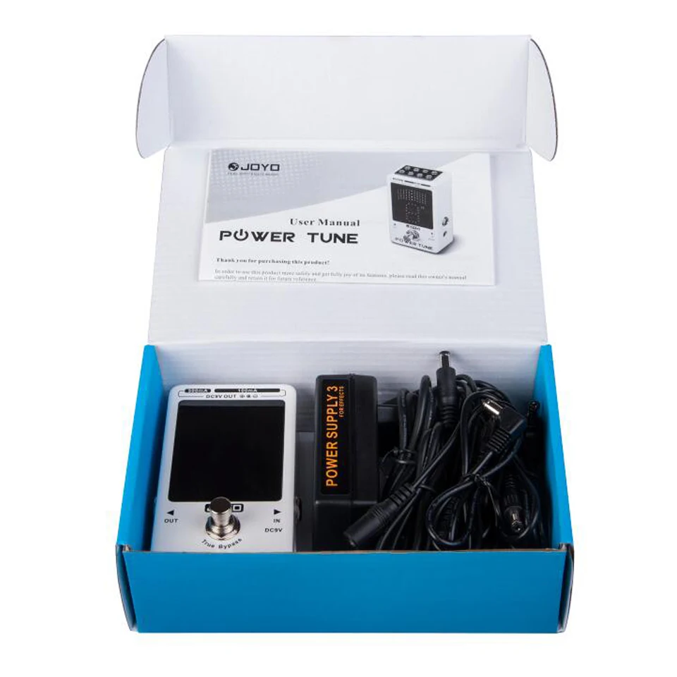 JOYO JF-18R POWER TUNE Guitar Effect Pedal Tuner Pedal and Guitar