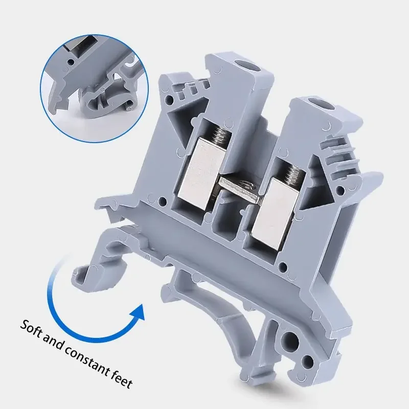 10/100pcs DIN Rail UK2.5B Terminal Block Clamp Connector 7 Colors 800V 32A UK-2.5N 2.5mm Square Universal Screw Connectors