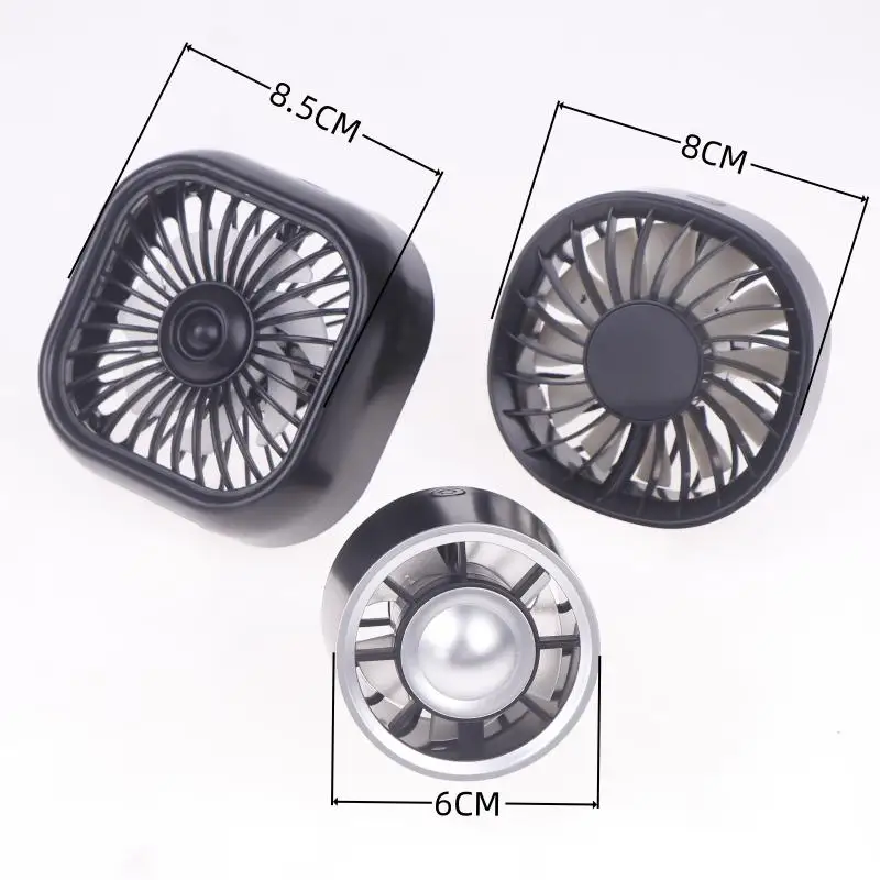 1 Piece 3 Speed Car Air Outlet Fan USB Cooling Fan With Color Changing Light Car Rear Seat Heat Dissipation Car Accessories