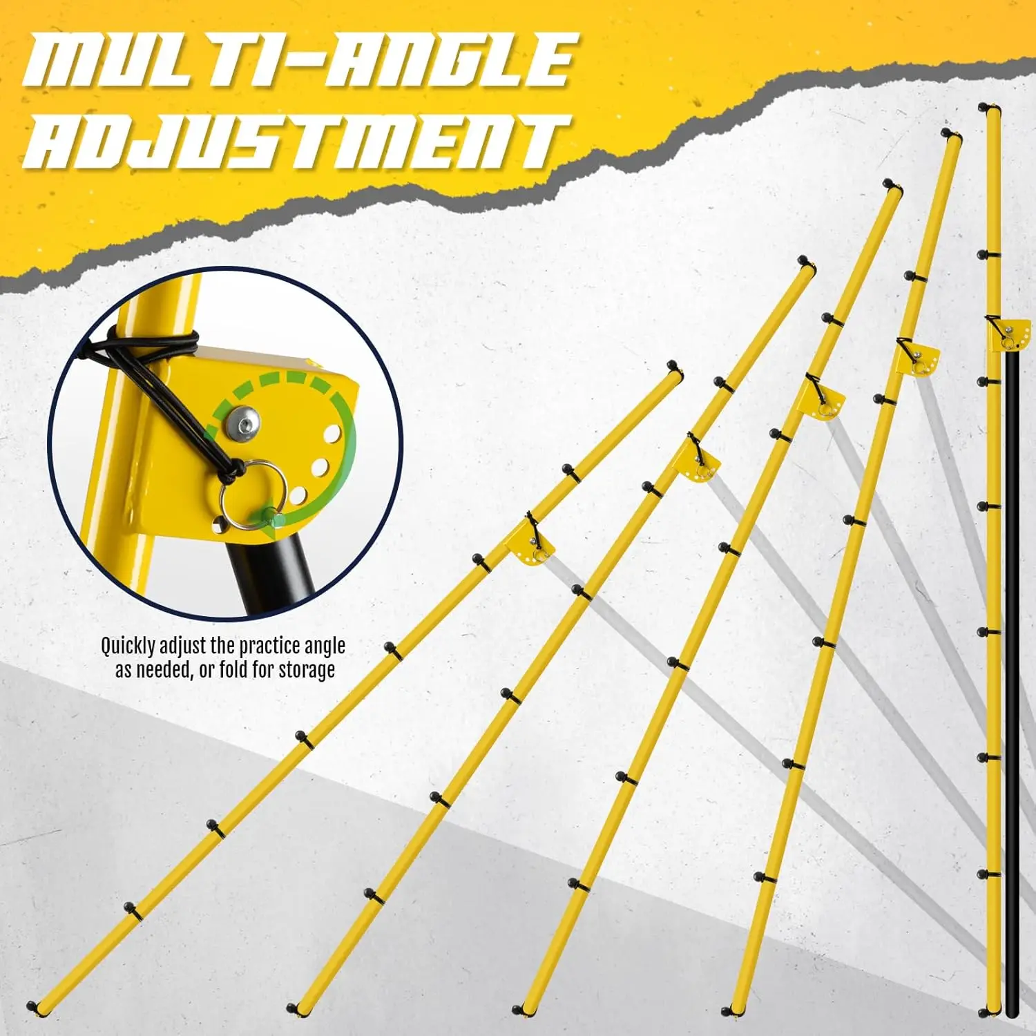 Volleyball Rebounder Net 4x7ft Volleyball Bounce Back Net with 5 Rebound Angles Neon Target and Bungee Cords
