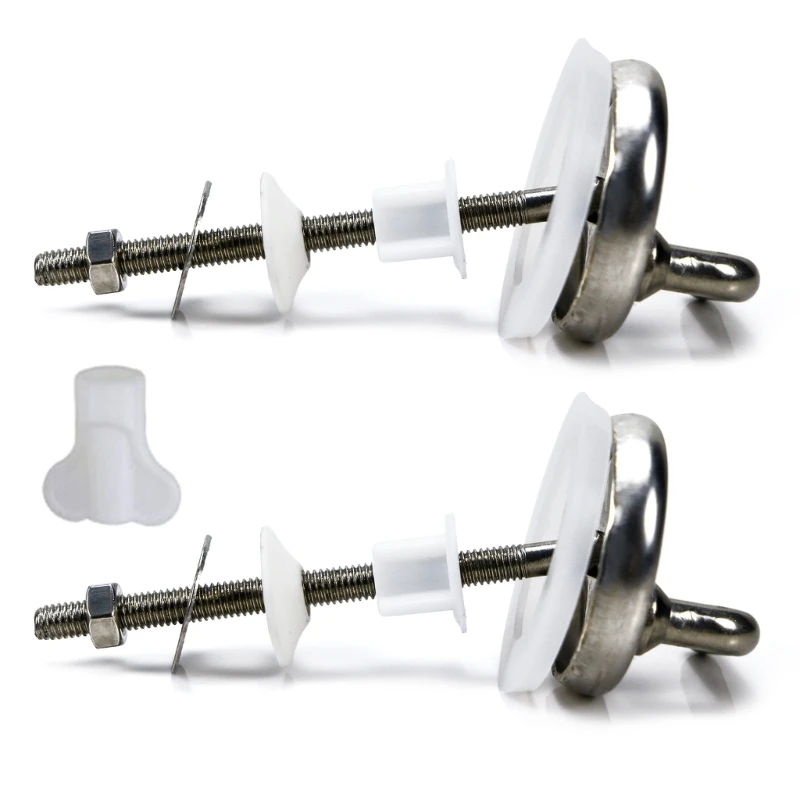 Easy to Clean Toilet Hinges Set Reliable Support Toilet Fixing Set Toliet Hinges/Screws Repair Tool for Your Bathroom