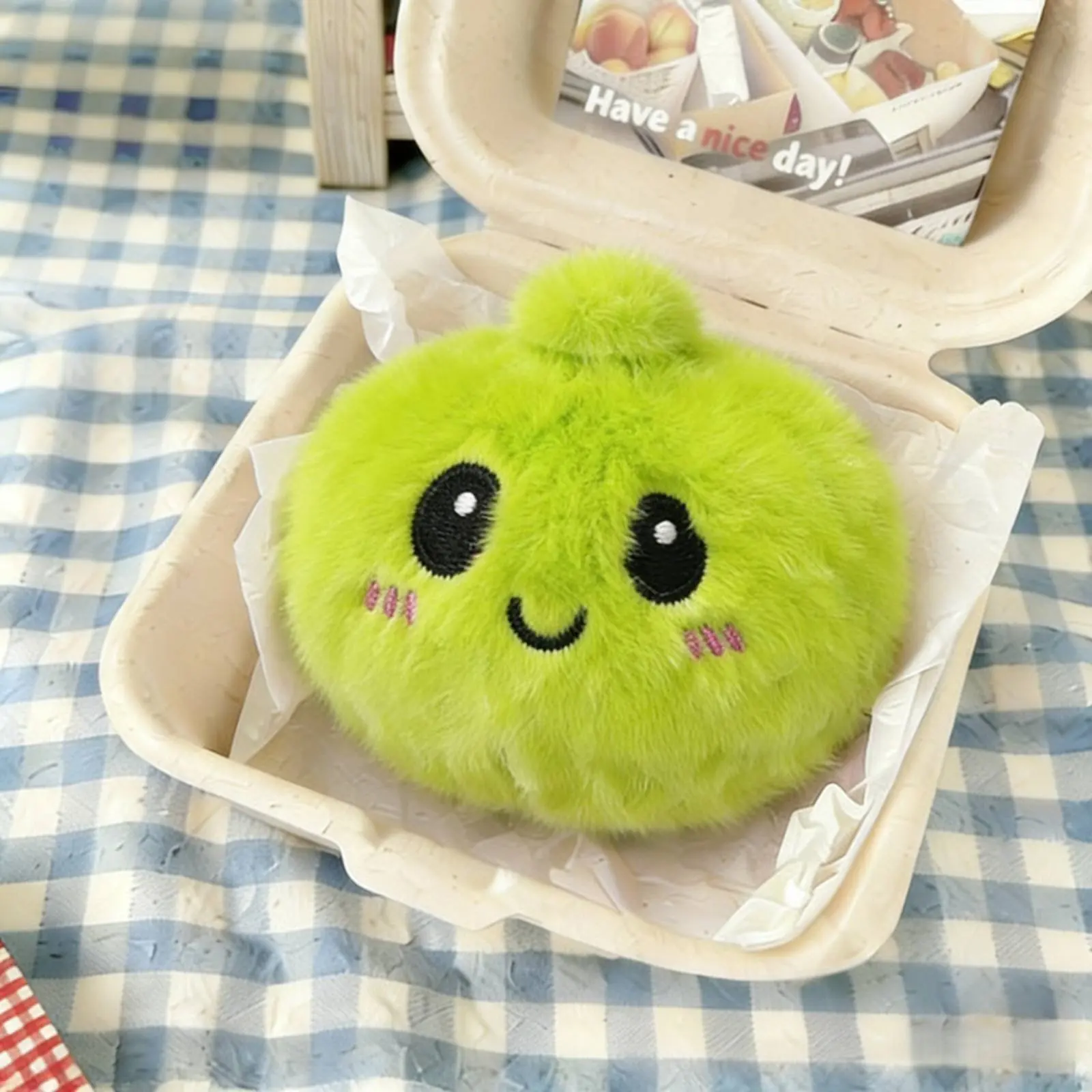 

6 Pieces Cute Bun Keychain Gift Idea Mini Bun Stuffed Toy Smiling Dumpling Stuffed Toy Easy Attachment Fashion Accessory