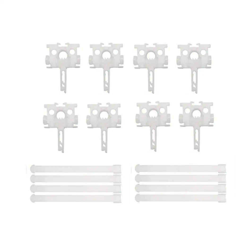 8pcs Lightweight White Vertical Shutter Repair Bracket Set for Shutter Parts Replacement