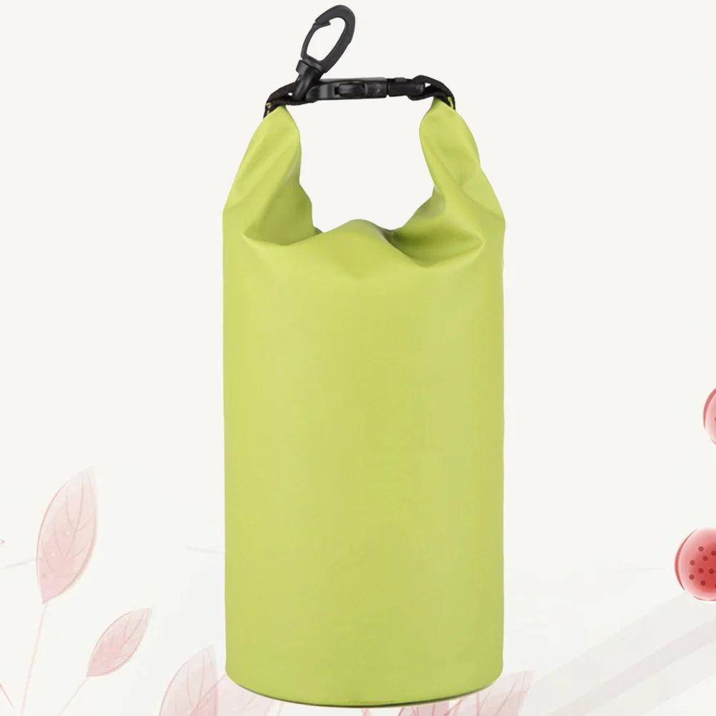 Waterproof Bag 1.5L Light Green Large Capacity Elastic Secure Buckle for Swimming Floating Kayaking Canoeing Biking Hiking