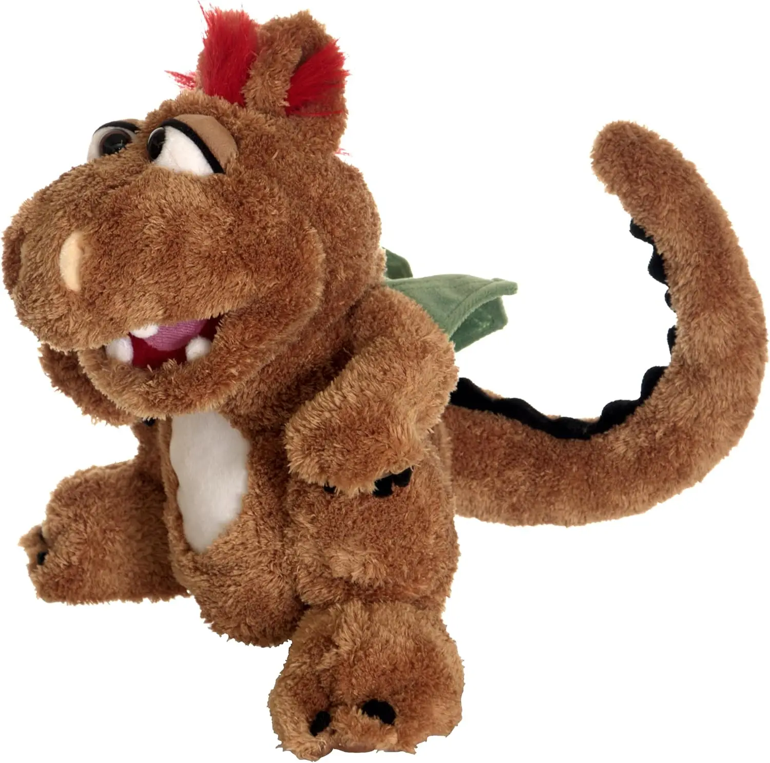 Soft Dragon Plush Hand Puppet, 14-Inch Cuddly Stuffed Animal Puppet for Boys and Girls