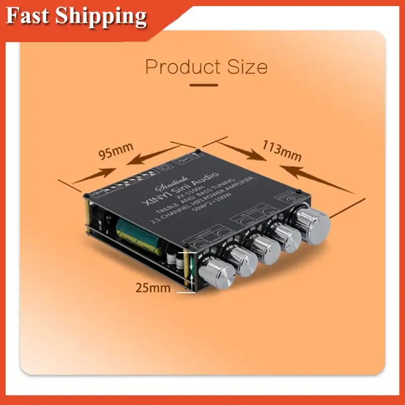 Efficient XY-S100H HIFI TPA3116D2 Bluetooth 5.0 Subwoofer Amplifier Board 50WX2+100W 2.1 Channel Power Audio Stereo Bass USB AMP