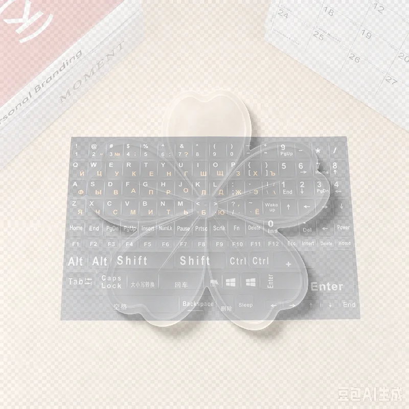 1Pc Full Size Russian Keyboard Stickers Letter Alphabet Layout Sticker Key Stickers For Laptop Desktop PC Keyboard Cover