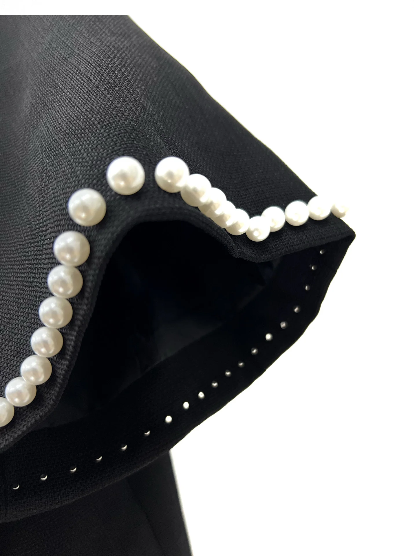 High-end Beaded Single-breasted Short-sleeve Jackets Men's 2025 Summer New Trendy Loose Comfort Coats Shoulder Padded Jackets