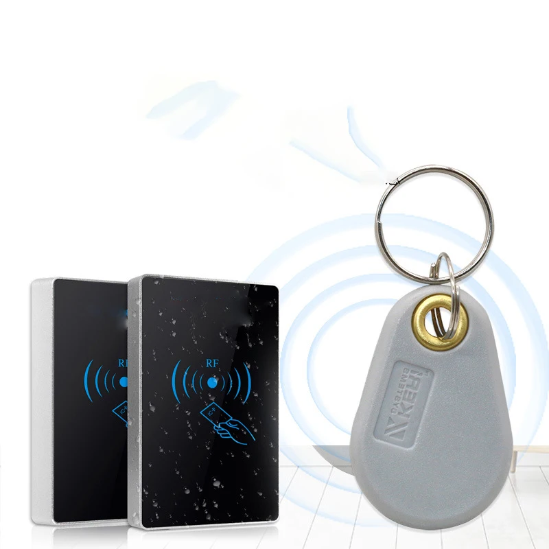50/100Pcs ID 125KHz EM4305 T5577 Writable RFID Key Tags Ring Tokens Keyfobs Rewritable Grey Keychain Card Copy Clone Duplicate