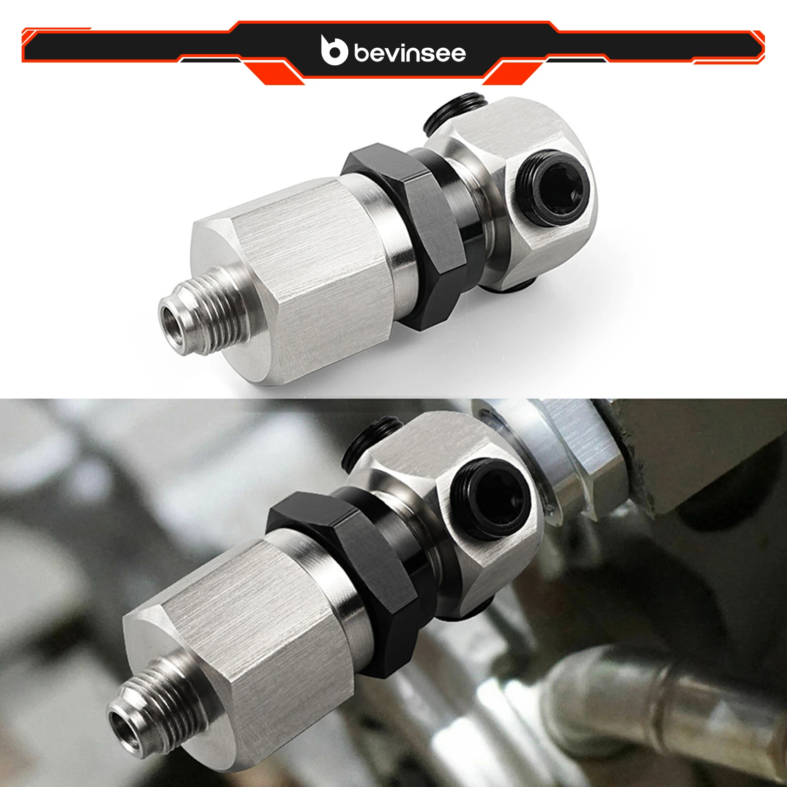 

Адаптер датчика давления масла BEVINSEE для Honda для Acura K Series K20 K24 1/8 BSPT, резьба