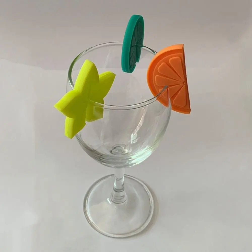 New Silicone Drink Markers Creative Marker Tool Wine Glass Tags Reusable Party Supplies Drinking Cup Identifier Sign Bartender
