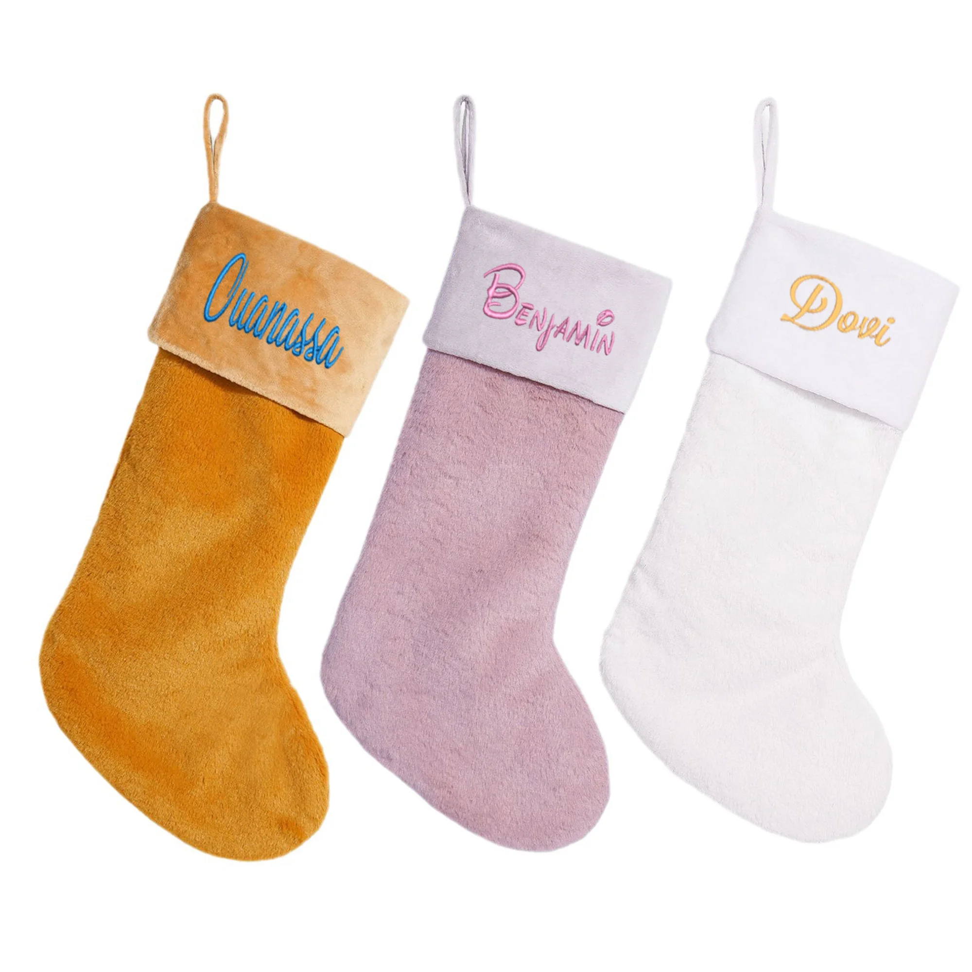 

Personalized Christmas Large Plush Christmas Socks Creative Holiday Decorations Gift Bags Candy Bags Christmas Tree Pendants