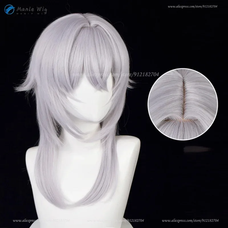Anime Final Fantasy XIV FF14 Themis Cosplay Wig Long Silver Gray Heat Resistant Synthetic Hair Halloween Party Wigs + Wig Cap