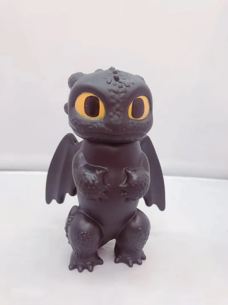 Black White Toothless Dragon Action Figure Toy Model PVC Cute Anime Figure Ornaments Room Decor Model Kids Toys Gift Ornament