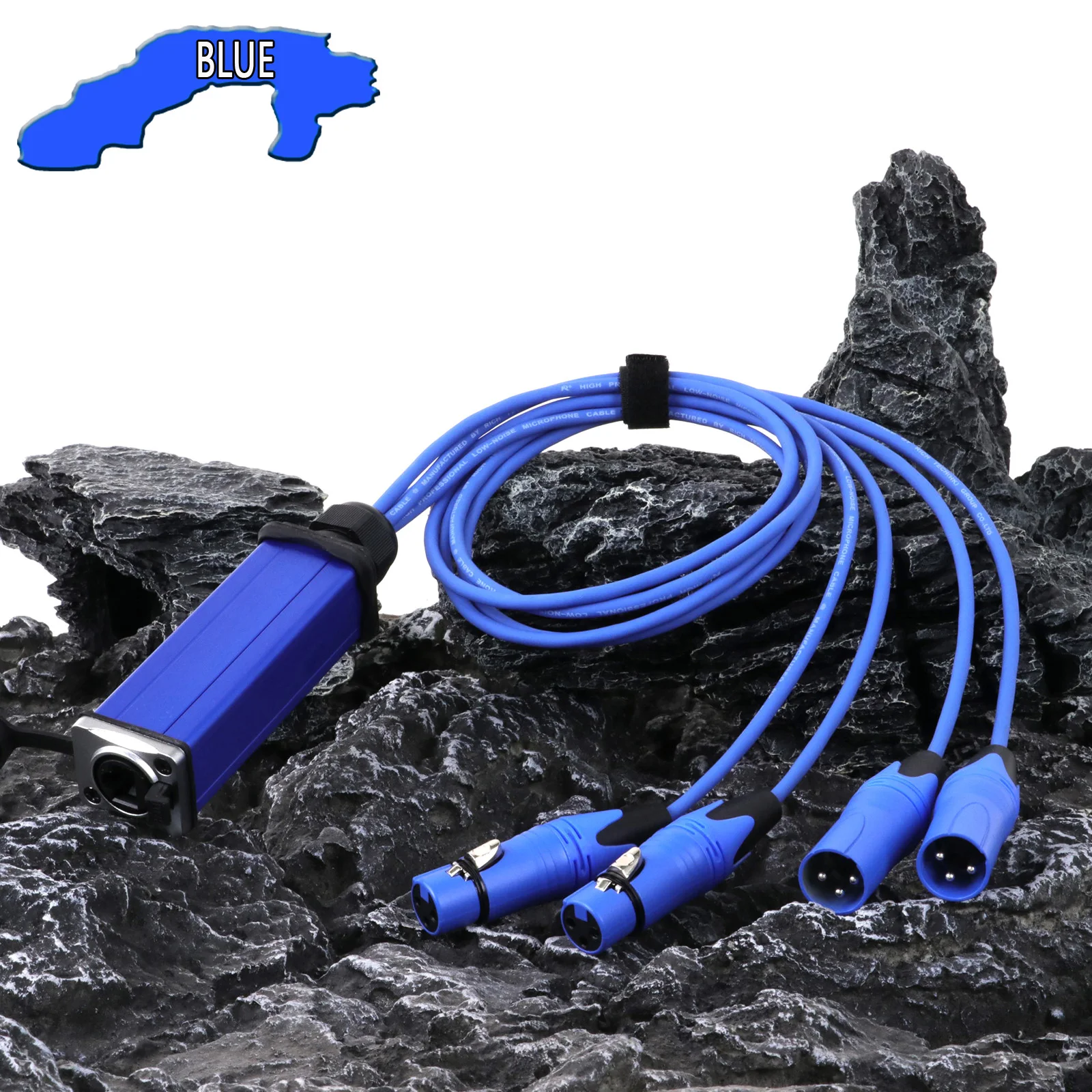 0.2M-15M Rj45 Cat5 Met Afgeschermde Converter Naar 4-kanaals Xlr 3pin 2 Mannelijke 2 Vrouwelijke Multi-Netwerk Breakout Ontvanger Verlengkabel