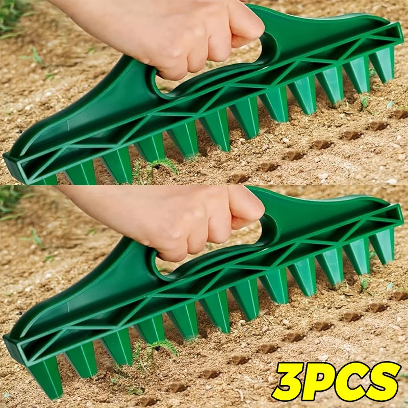 

Hand Dibbler 12-Hole Fast Seeding Seed-in Soil Digger Garden Hand Loosening Soil Planter Planting Aid Efficient Garden Accessory