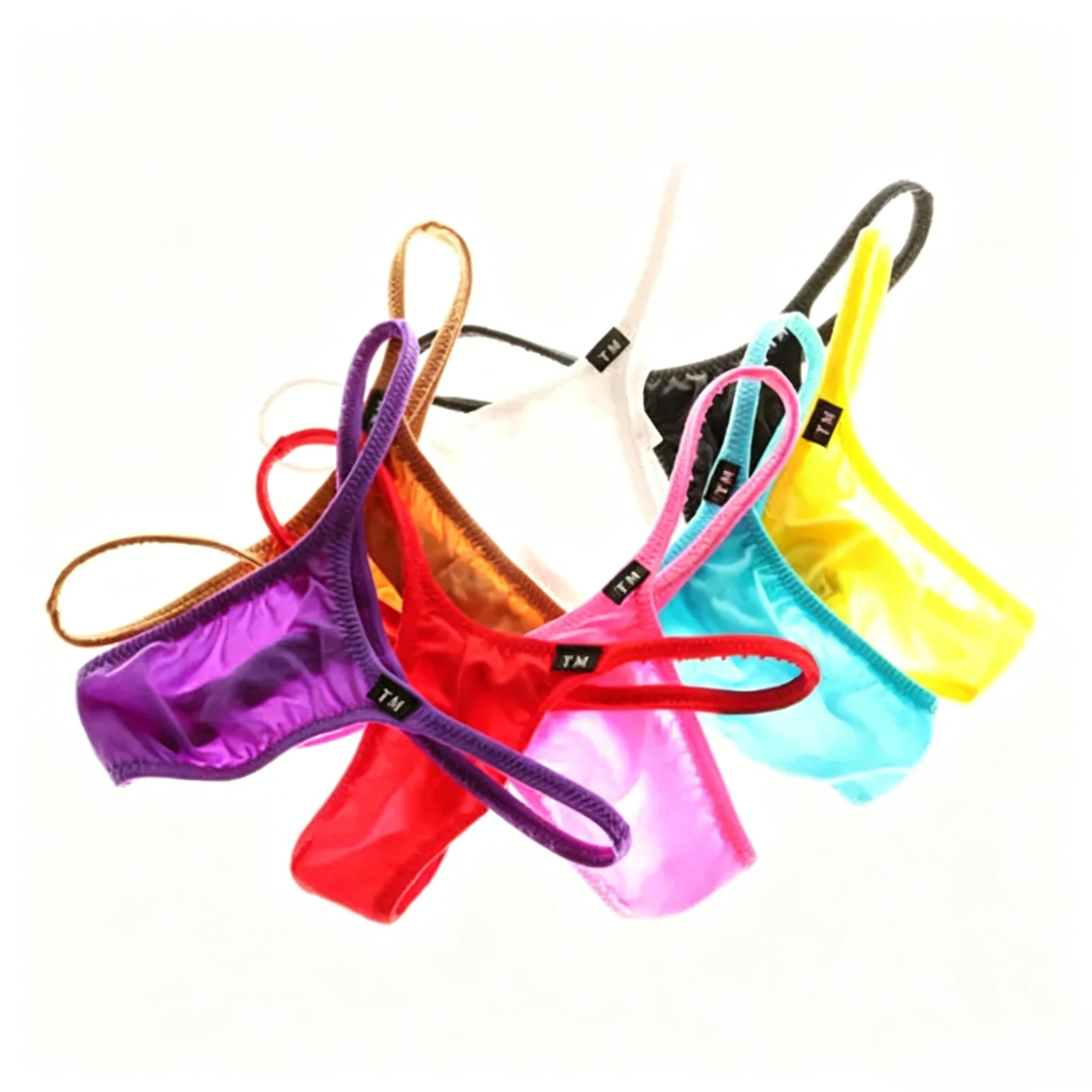 Men's G-string Gourd Pouch Semi Sheer Nylon Men Thong Elastic Sexy Male T-string Panties Gays Erotic Quick Dry Underpants