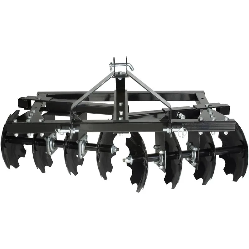 Impact Implements CAT-0 Disc Plow Harrow  Clear Crop Remains - Easy Mounting with Integrated 3-Point Hitch.